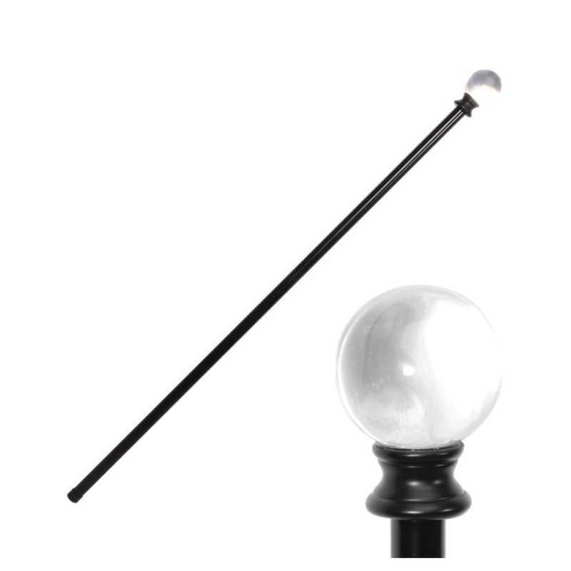 CANNE METAL BOULE DE CRISTAL 6CM X 94.5CM