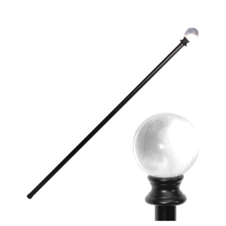 CANNE METAL BOULE DE CRISTAL 6CM X 94.5CM