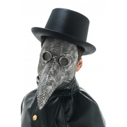 MASQUE DOCTEUR DE LA PESTE GRIS EN LATEX