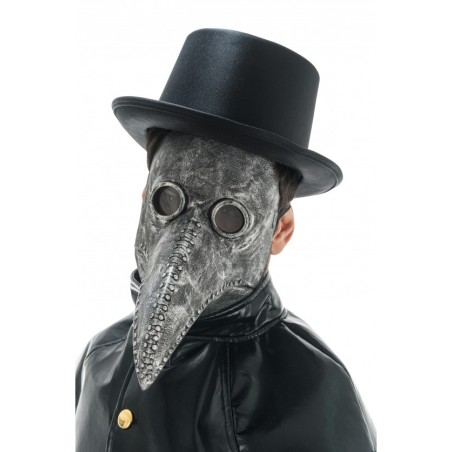MASQUE DOCTEUR DE LA PESTE GRIS EN LATEX