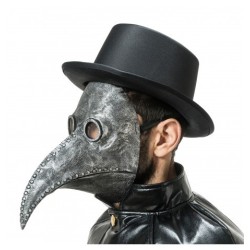 MASQUE DOCTEUR DE LA PESTE GRIS EN LATEX
