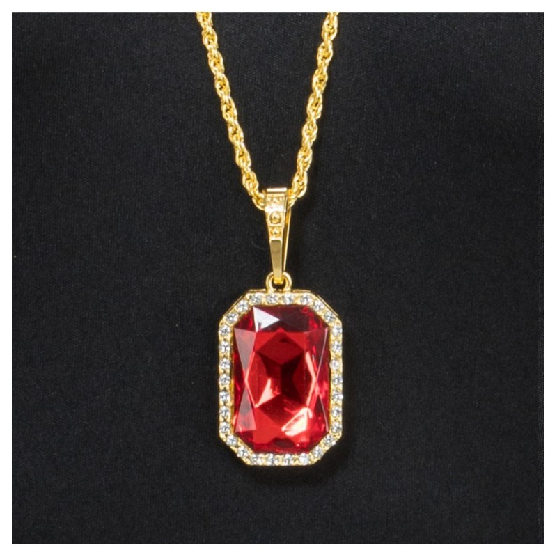 COLLIER RUBIS DE VAMPIRE PENDENTIF 3CM X 4CM / CHAINE 72CM COLLIER RUBIS DE VAMPIRE PENDENTIF 3CM X 4CM / CHAINE 72CM