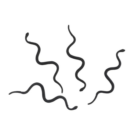 LOT 12 SERPENTS NOIRS 14.5CM