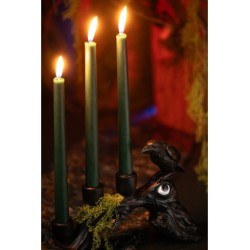 CHANDELIER RESINE BRANCHE D'ARBRE ET CORBEAU NOIR 42CM X 10CM X 18CM