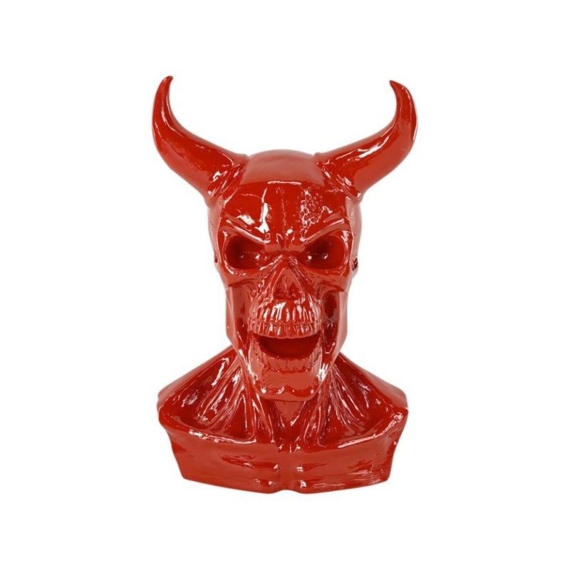 BUSTE DE DIABLE SHINY RED SKULL DEVIL 28CM X 21CM X 39.5CM BUSTE DE DIABLE SHINY RED SKULL DEVIL 28CM X 21CM X 39.5CM