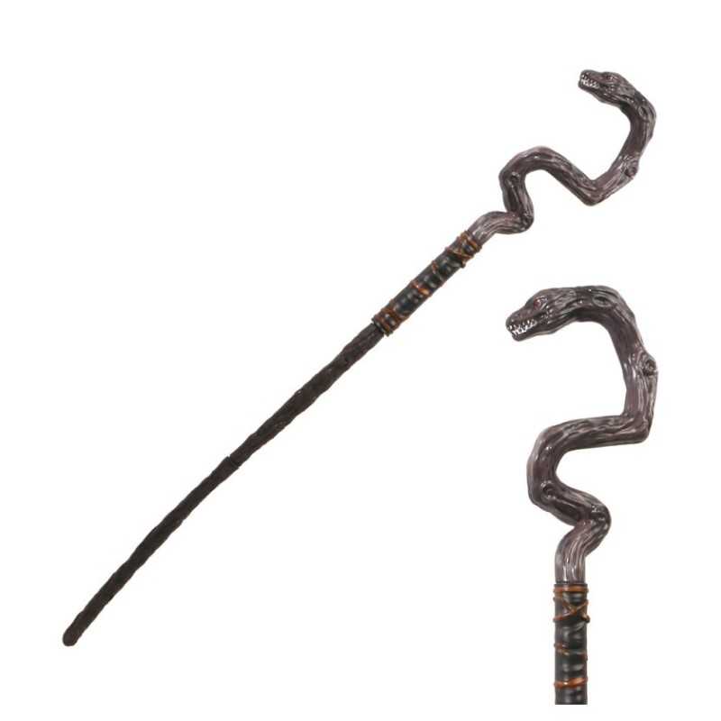 CANNE OU BATON SERPENT DE LA FORET (DRUIDE / SORCIER) 112 CM A ASSEMBLER