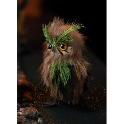 HIBOU DE FORET PETIT 9CM X 8CM X 15CM
