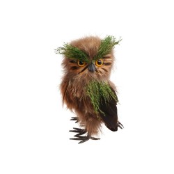 HIBOU DE FORET MOYEN 12CM X 10CM X 20CM