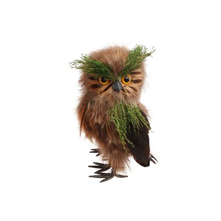 HIBOU DE FORET MOYEN 12CM X 10CM X 20CM