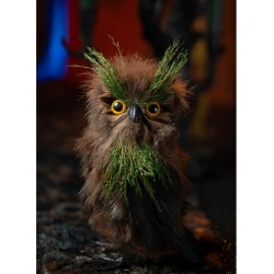 HIBOU DE FORET MOYEN 12CM X 10CM X 20CM
