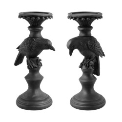 CHANDELIER CORBEAU RESINE - 2 ASS 11.5CM X 14CM X 29CM