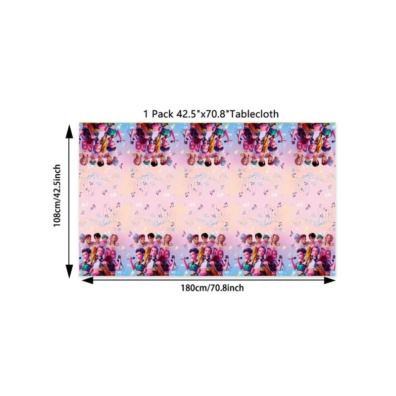 1 NAPPE PLASTIFIEE DEMON HUNTER K POP 180 X 104 CM 1 NAPPE PLASTIFIEE DEMON HUNTER K POP 180 X 104 CM