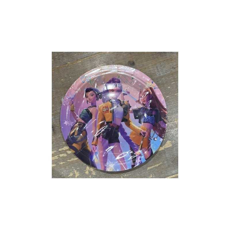 10 ASSIETTES EN CARTON DEMON HUNTER K POP 18 CM