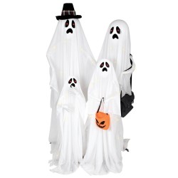 DECORATION HALLOWEEN FAMILLE 4 FANTOMES 160CM ANIMATRONIIC