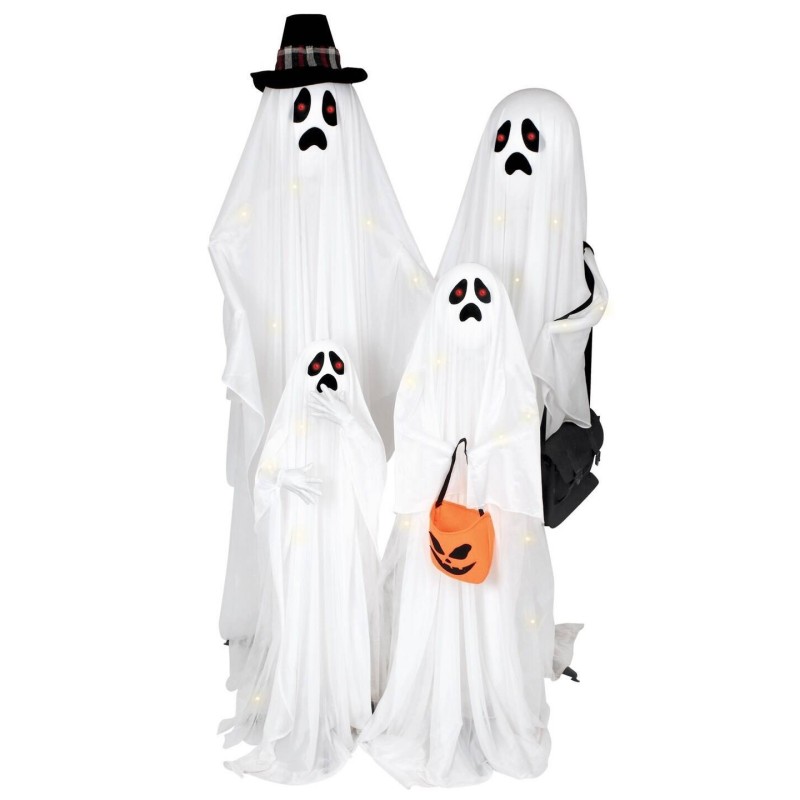 DECORATION HALLOWEEN FAMILLE 4 FANTOMES 160CM ANIMATRONIIC DECORATION HALLOWEEN FAMILLE 4 FANTOMES 160CM ANIMATRONIIC