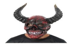 MASQUE MOUSSE SQUELETTE DEMON ROUGE 37CM X 26CM X 53CM
