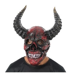 MASQUE MOUSSE SQUELETTE DEMON ROUGE 37CM X 26CM X 53CM