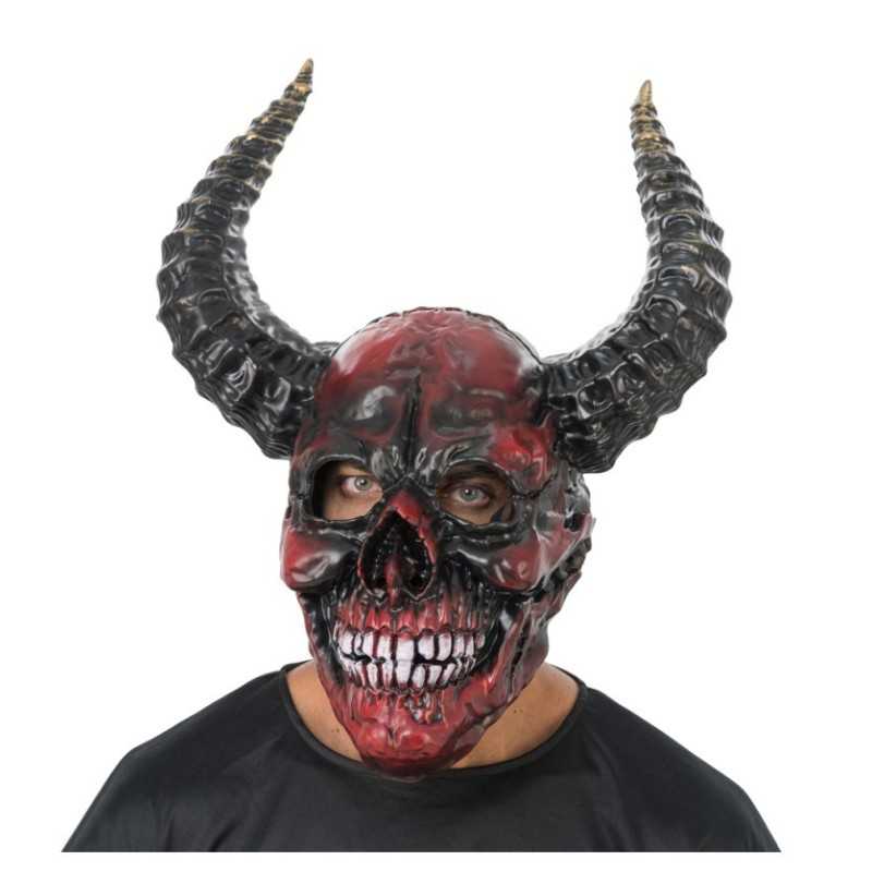 MASQUE MOUSSE SQUELETTE DEMON ROUGE 37CM X 26CM X 53CM
