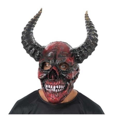 MASQUE MOUSSE SQUELETTE DEMON ROUGE 37CM X 26CM X 53CM