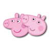 6 MASQUES EN CARTON PEPPA PIG ROSE