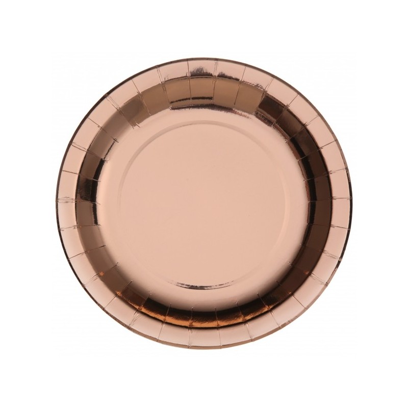 10 ASSIETTES BRILLANTES ROSE GOLD 26.5 CM 10 ASSIETTES BRILLANTES ROSE GOLD 26.5 CM