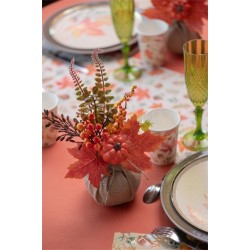 DECORATION COMPOSITION AUTOMNALE ORANGE DIAMETRE 11 X 27 CM