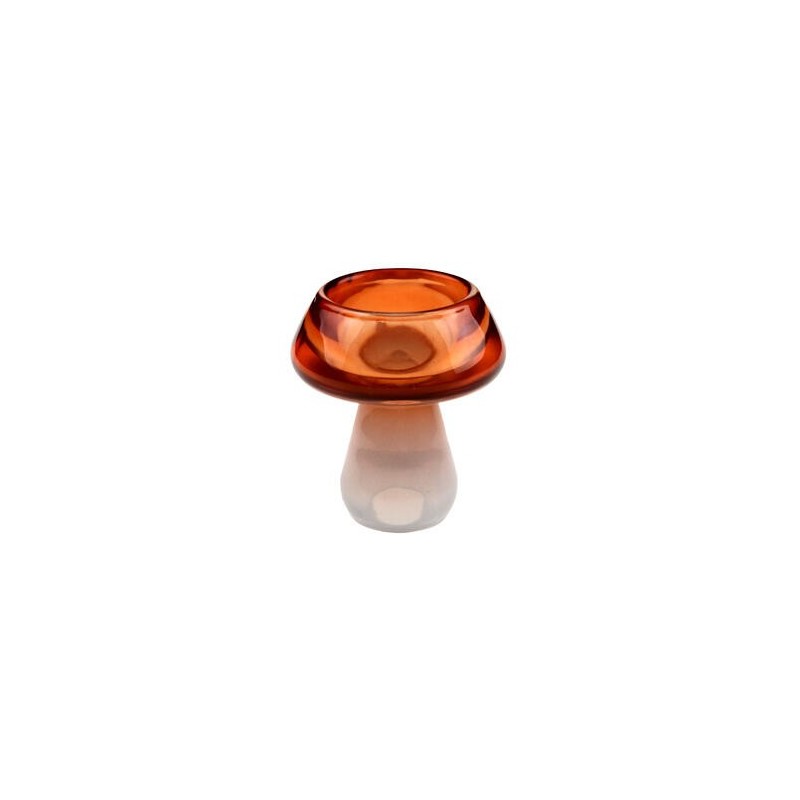 PORTE BOUGIE CHAMPIGNON DIAMETRE 6.5 CM X 9 CM  ORANGE PORTE BOUGIE CHAMPIGNON DIAMETRE 6.5 CM X 9 CM  ORANGE
