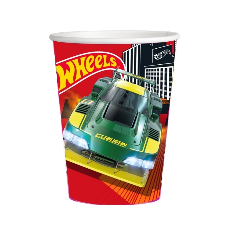 8 GOBELETS EN CARTON HOT WHEELS  8 GOBELETS EN CARTON HOT WHEELS