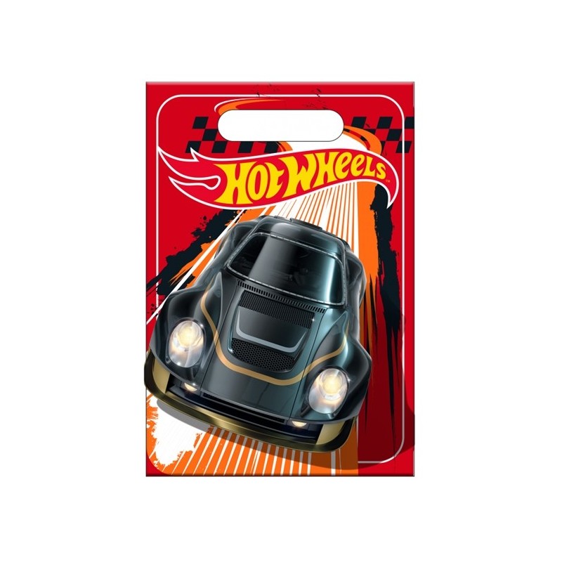 6 SACHETS CADEAUX OU PARTY BAG HOT WHEELS PLASTIFIES 6 SACHETS CADEAUX OU PARTY BAG HOT WHEELS PLASTIFIES