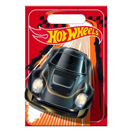 6 SACHETS CADEAUX OU PARTY BAG HOT WHEELS PLASTIFIES