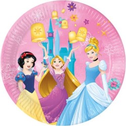 8 ASSIETTES CARTON PRINCESSES DISNEY 23 CM