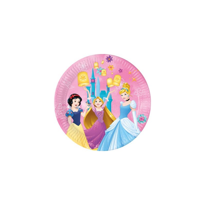 8 ASSIETTES CARTON PRINCESSES DISNEY 23 CM 8 ASSIETTES CARTON PRINCESSES DISNEY 23 CM