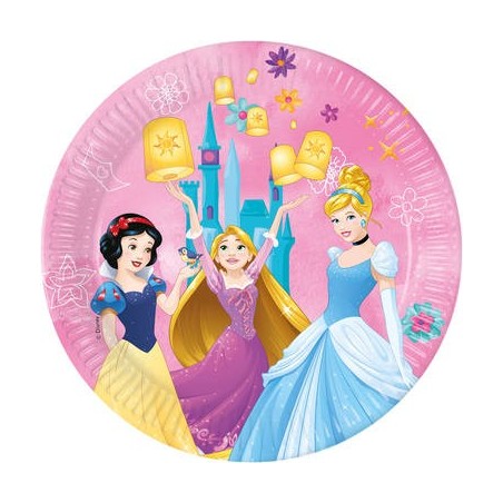 8 ASSIETTES CARTON PRINCESSES DISNEY 23 CM