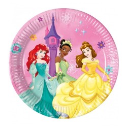8 ASSIETTES CARTON PRINCESSES DISNEY 18 CM
