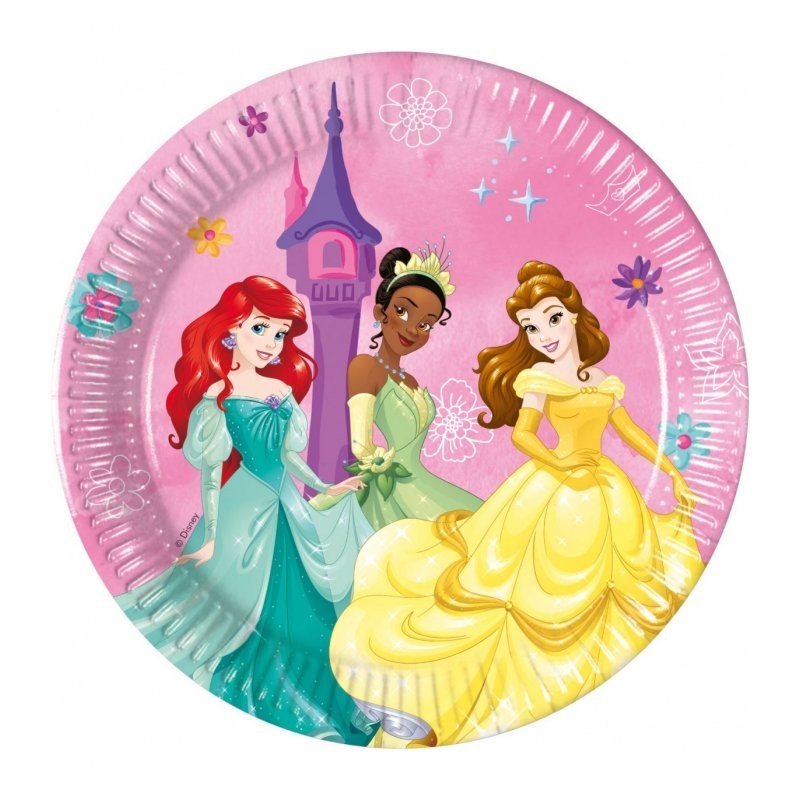 8 ASSIETTES CARTON PRINCESSES DISNEY 18 CM 8 ASSIETTES CARTON PRINCESSES DISNEY 18 CM