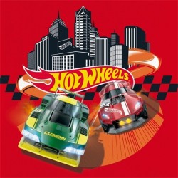 20 SERVIETTES EN PAPIER HOT WHEELS 33 X 33 CM