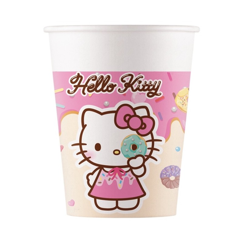 20 GOBELETS COMPOSTABLE HELLO KITTY KUROMI  20 GOBELETS COMPOSTABLE HELLO KITTY KUROMI
