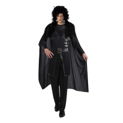 CAPE CHEVALIER NOIR FOURRURE TAILLE UNIQUE 