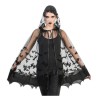 CAPE A CAPUCHE CHAUVE-SOURIS NOIR TAILLE UNIQUE CAPE A CAPUCHE CHAUVE-SOURIS NOIR TAILLE UNIQUE