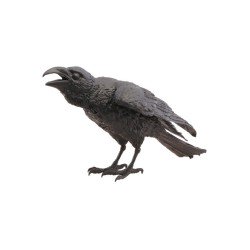 CORBEAU NOIR MOUSSE 26CM X 13CM X 12CM