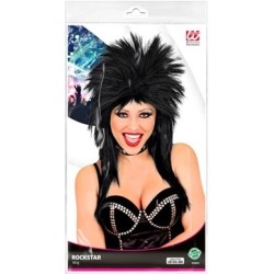 PERRUQUE MIXTE PUNK ROCKEUR OU ROCK STAR CHEVEUX NOIR
