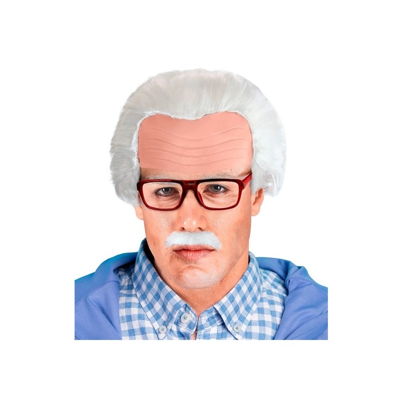ENSEMBLE PERRUQUE CHEVEUX BLANCS MOUSTACHE ET LUNETTES GRAND PERE ENSEMBLE PERRUQUE CHEVEUX BLANCS MOUSTACHE ET LUNETTES GRAND PERE