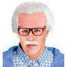 ENSEMBLE PERRUQUE CHEVEUX BLANCS MOUSTACHE ET LUNETTES GRAND PERE ENSEMBLE PERRUQUE CHEVEUX BLANCS MOUSTACHE ET LUNETTES GRAND PERE