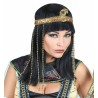 PERRUQUE PHARAON EGYPTIENNE OU CLEOPATRE NOIR AVEC BANDEAU PERRUQUE PHARAON EGYPTIENNE OU CLEOPATRE NOIR AVEC BANDEAU