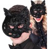 DEMI MASQUE LOUP GAROU STEAMPUNK NOIR