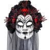 MASQUE AUX ROSES NOIRES ET VOILE REINE DE LA MORT MASQUE AUX ROSES NOIRES ET VOILE REINE DE LA MORT