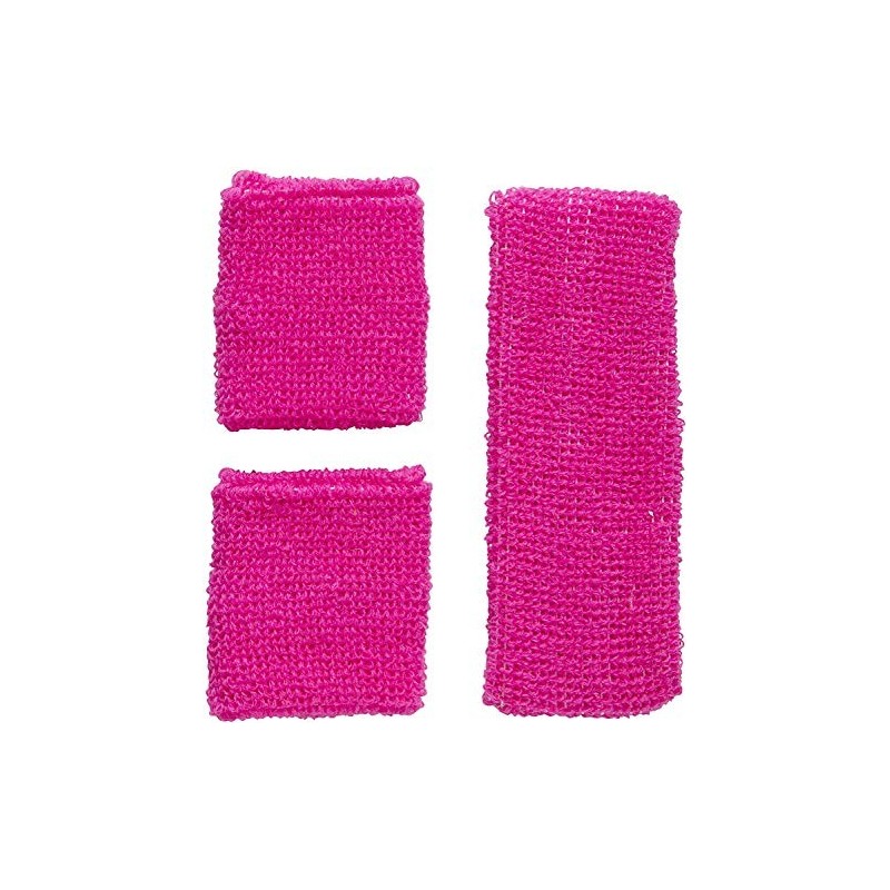 SET COMPLET BANDEAUX ET BRACELETS ROSE NEON  SET COMPLET BANDEAUX ET BRACELETS ROSE NEON