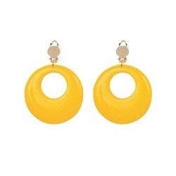 BOUCLES D'OREILLES JAUNE FLUO