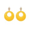 BOUCLES D'OREILLES JAUNE FLUO  BOUCLES D'OREILLES JAUNE FLUO