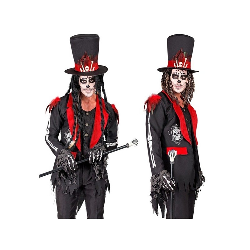 DEGUISEMENT JOUR DES MORTS VESTE AVEC GILET ET CHAPEAU TAILLE XXL